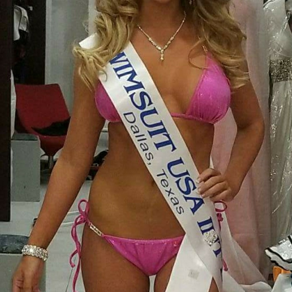 Pink competition bikini